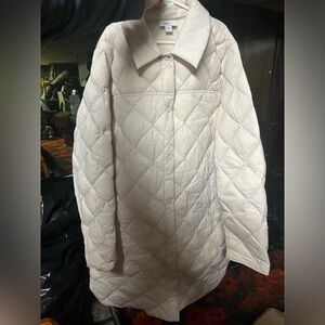 Women's Quilted White Jacket